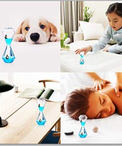 YUE MOTION Liquid Motion Bubbler Timer/Diamond Shaped Liquid Timer for Fidget Toy,Autism Toys, Children Activity, Calm Relaxing,Penguin Desk Toys and Home Ornament Blue Liquid With Penguin Toys 16 51k0W8WP8rL 1
