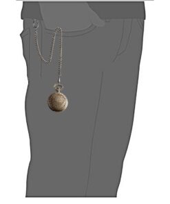 SIBOSUN Pocket Watch Chain Quartz Movement Arabic Numerals Half Hunter Smooth Back Case Bronze Vintage Box 53.Copper 15 51k1T3NvFKL