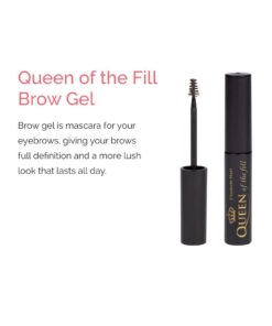Elizabeth Mott Eyebrow Gel Makeup - Queen of the Fill Brow Tint and Filler - Brush to Fill in Eyebrows and Cover Gray Hairs - Cruelty Free - Dark Medium Brown, 4g 21 51k84vxZVqL