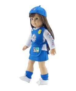 Emily Rose 18 Inch Doll Clothes | 18" Doll Daisy Girl Scout-Inspired 5 Piece Doll Clothing Uniform, Including Tunic with Embroidered Patches! | Gift Boxed! 26 51kAJjg OsL