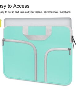 HESTECH Chromebook Case,11.6-12.3 Laptop Sleeve Neoprene Computer Handbag Protective Cover for 13 inch MacBook Air/Pro M2/M1 Acer R11/Spin 311/HP Stream/Samsung/Surface /7+/6/5/4/3/Go 12.4" Mint Green 11.6"-12.5-12.9 Inch Hot Teal 32 51kB5z52zL