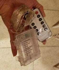 GDEALER 2 Pack Fairy Lights Christmas Decor 20 Ft 60 Led Battery Operated Christmas Lights with Remote Waterproof Twinkle Lights 8 Modes Fairy String Lights for Party Bedroom Wedding Decorations-White White 24 51kGDUcjfML