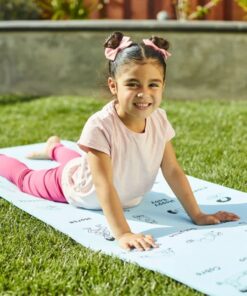 Really Good Stuff Kids Yoga Mat with 24 Illustrated Poses – Safe, Zero-Phthalate – 5mm Thick, Non-Slip, Soft Exercise Mat for Kids, Teens, Toddlers (68” x 24”) Perfect For Home And Classroom 9 51kGHnI769L