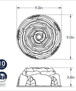 Nordic Ware Platinum Rose Cast Aluminum Bundt Pan, One size, copper 45 51kGerl1hjL