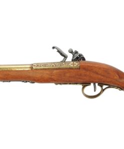 Alternative view of Denix 18th Century Flintlock Pistol with Brass Ornate Handle Butt - Non-Firing Replica