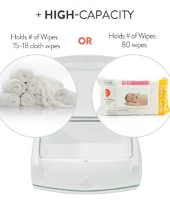 Prince Lionheart Warmies Wipes Warmer Designed for Reusable Cloth Wipes | Soft Glow Nighlight | Includes 1 everFRESH Pillow and 4 Warmies Cloth Wipes Bamboo,Fresh 1 x Warmies Wipes Warmer 30 51kHmHFZXdL