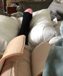 Physix Gear Compression Socks for Men & Women 20-30 mmhg Graduated Athletic for Running Nurses Shin Splints Flight Travel Black/Pink Small-Medium 25 51kM 181bBL