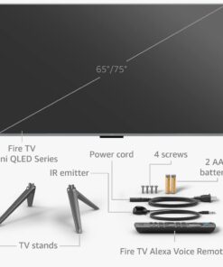 Amazon Fire TV 65" Omni QLED Series 4K UHD smart TV, Dolby Vision IQ, Fire TV Ambient Experience, local dimming, hands-free with Alexa 65-inch TV only 19 51kNl omtZL