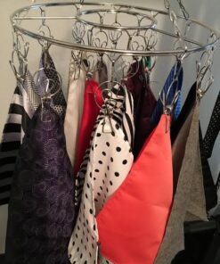 Pro Chef Kitchen Tools Clothes Drying Rack - Round Clothing Racks - Laundry Portable Clothesline Includes 18 Metal Clothespins Hanger Clips Set - Baby Clothes Storage Closet - Herb Hanging Air Dryer 37 51kR gfPTUL