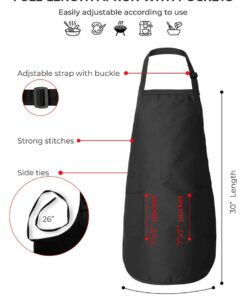 Tstars Aprons for Men with Pockets Grill BBQ Funny Cooking Mens Women Chef Apron One Size Grill Master / Black 9 51kR7mtjcLL