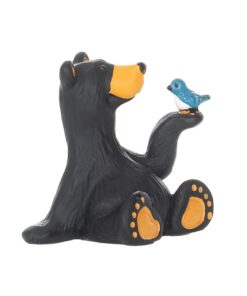 Minnie Bear With Bird Mini Midnight Black 3 x 2 Resin Stone Collectible Figurine 13 51kXFo2SmxL