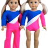 DreamWorld Collections - Olympic Gymnast - 3 Piece Outfit - Gymnastic Leotard, Warmup Pants and White Shoes - Clothes Fits 18 Inch Doll (Dolls Not Included) 29 51kXqn2HCcL