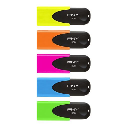 PNY 16GB Attaché 4 USB 2.0 Flash Drive 5-Pack 16GB 5-Pack Colors