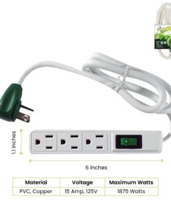 GoGreen Power (GG-13002MS) 3 Outlet Power Strip, White, 2.5 Ft Cord Pack of 1 20 51kbotc6bS