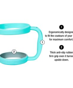 F-32 Handle - 19 COLORS - 40Oz, 30oz or 20oz size available - Compatible with 30 oz YETI and 30 oz. OZARK TRAIL Tumbler Travel Mug (30OZ, SEAFOAM BLUE) 30ozSeafoam Blue 30.0 Fluid Ounces 21 51kcSyCvZ8L 1