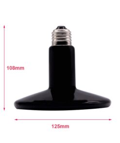 Alternative view of 250W Reptile Heat Lamp Pet Infrared Ceramic Heater Emitter Appliances Lamp Reptile Tank Accessories for Amphibian Pet Brooder Coop Lizard Bearded Dragon Turtle Snake Terrarium Incubating Chicken