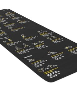SKLZ Sport Performance Exercise Mat with Self-Guided Exercise Illustrations Black, 6 x 2-Feet x 1/4-Inch 9 51kfFfK nFL