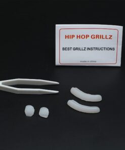 LuReen 14k Gold Vampire Dracula Teeth Grillz 2pc Single Fangs and 6 Bottom Grillz Set for Halloween Costume Cosplay 14 51kfdL120YS