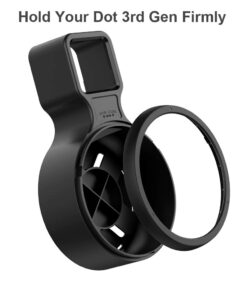 MTSmart Outlet Wall Mount Stand for Home Speakers (Dot 3rd Generation),Holder Hanger Bracket Case for Home Voice Assistants, Space Saving Accessories Without Messy Wires or Screws (1 Pack, Black) 1 Pack 13 51kg4686QVL