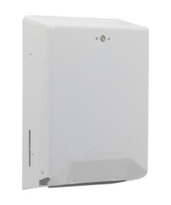 C-Fold/Multi-Fold Paper Towel Dispenser by GP PRO (Georgia-Pacific); White Metal; 56601; 11.750" W x 4.438" D x 15.500" H 14 51kg4mNlmmL