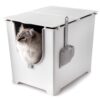 Modkat Flip Litter Box Includes Scoop and Reusable Liner (White) Single Item