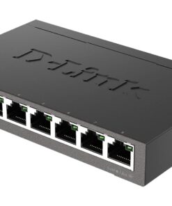 D-Link Ethernet Switch, 8 Port Gigabit Unmanaged Metal Fanless Desktop or Wall Mount Design (DGS-108), Black 8-Port Gigabit Switch 12 51kkRSJDb8L