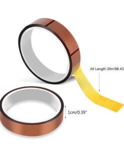 High Temperature Tape Heat Resistant Tape Heat Transfer Tape for Sublimation No Residue 10mm X 33m 108ft (Yellow-2 Roll) A-Yellow-2 Roll 31 51kksfuJ6PL