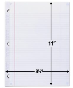 Five Star Loose Leaf Paper + Study App, 4 Pack, 3 Hole Punched, Reinforced Filler Paper, College Ruled Paper, 11" x 8-1/2", 100 Sheets/Pack (38032) 20 51kpAEejvUL