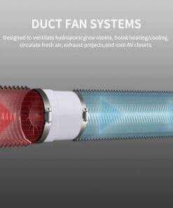 SAILFLO 4 Inch Duct Inline Fan 76 CFM 110V 12W for Bathroom Vent Room Basement Greenhouse Attic Kitchen (4"/100mm) 100mm 13 51krzfmiRKL