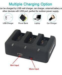 Newmowa AHDBT-302 1300mAh Replacement Battery (2-Pack) and Rapid 3-Channel Charger for GoPro Hero 3, GoPro Hero 3+, AHDBT-301, AHDBT-302 23 51kvz6kiQQL