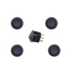 HOTSYSTEM 12V 16 Amp LED Round SPST ON-Off Toggle Switch for Car Motorcycle Boat Marine 5-pack Blue 6 51l PorVlhL