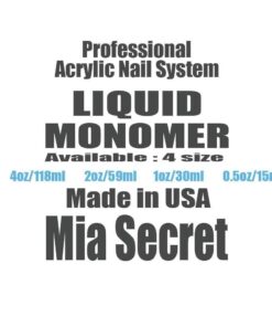 MIA SECRET 4oz Liquid Monomer + 4oz Clear Acrylic Powder Nail Art System 19 51l0BB1zp4L