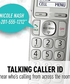 Panasonic KX-TGE274S Link2Cell Bluetooth 4 Cordless Handsets Phone with Large Keypad, Silver 15 51l0xC13NEL