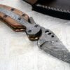 FN-41 Custom Handmade Damascus Steel Folding Knife- Stunning Piece of Art. (Case/Colors May vary) 24 51l3dvJaryL