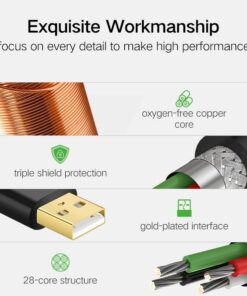 UGREEN USB 2.0 Extension Cable Active Type A Male to Female Repeater Extender Cord for Printer Oculus Rift HTC Vive Xbox Kinect Playstation Camera Webcam USB Headset Security Camera 15FT 16 51l8dGypKAL