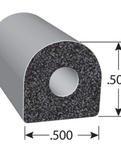 TRIM-LOK - X101HT-25 Trim-Lok D-Shaped Rubber Seal (Thick Wall) – .50” Height, .50” Width, 25’ Length – EPDM Foam Seal with HT (General Acrylic) Pressure Sensitive Adhesive System, Door/Window Weather Seal for Cars, Trucks, RVs, Boats 25 Feet 11 51lA fJFs5L