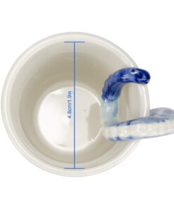 3D Coffee Mug, Handmade Hand Painted Creative Art Mug Ceramic Milk Cups Travel Mug Ocean Octopus Squid Style with Octopus Tentacles Beard Handle Christmas gift 22 51lCy8f543S