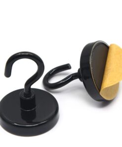 Alternative view of CMS MAGNETICS - (6-Pack 32mm Ceramic Hooks Black 5-Pound Sheer and 13-Pound Pull Force Rating, Strong Magnet Hooks for Office, Refrigerator, Magnetic Board, Closets 32mm Ceramic (6-Pack)