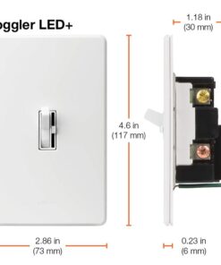 Lutron Ariadni/Toggler LED+ Dimmer | 150-Watt, Single-Pole/3-Way | AYCL-153P-WH | White 41 51lHShj7GtL
