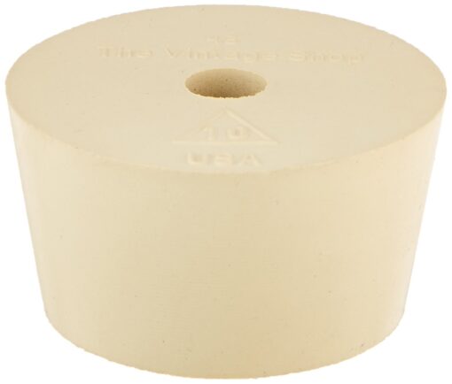 RiteBrew Rubber Stopper - Size 10 - Drilled 1