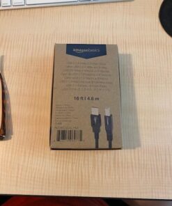 Amazon Basics USB-A to USB-B 2.0 Cable for Printer or External Hard Drive, Gold-Plated Connectors, 16 Foot, Black 16 Feet 1 32 51lMkww4XAL