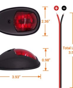 Obcursco Boat Navigation Lights, Led Boat Lights Bow and Stern, Vertical Mount Red and Green Marine Navigation Lights, Perfect Replacement for Pontoon, Bass Boat, Jon Boat (Black) black 14 51lOhWKpi L