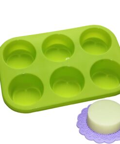 X-Haibei Round Circle Soap Silicone Mold Chocolate Jelly Muffin Cupcake Baking Mould, Basic Soap Making, Dia. 2.75inch,3oz per cell 21 51lPTZbk6BS