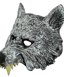 Himine Gray Wolf's Head Mask for Halloween Christmas Party Stage performances and other festivals 23 51lZLBMFZqL 1