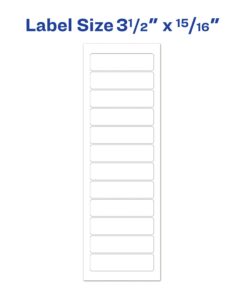 Avery Dot Matrix Printer Address Labels, 15/16" x 3 1/2", White, 5,000 Customizable Blank Labels (4013) 15/16" x 3 1/2" 5000 Pack 11 51lbFr6g97L