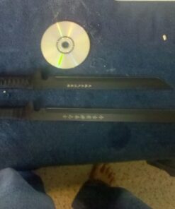 BladesUSA HK-1067 Twin Ninja Swords, Black, 18-Inch and 26-Inch Lengths 18 51lbHojK0L