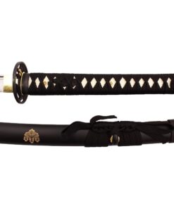 MAKOTO Handmade Sharp Katana Black Samurai Sword 40" Leaf 14 51lcDeYTeOL