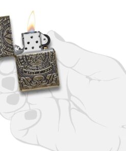 Zippo Armor Deep Carve Lighters Armor Antique Brass Book of the Dead 14 51lesAI0UgL