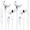 Togkun Wired Earbuds Headphones, Earphones in-Ear with Microphone and Call Controller, Noise lsolating, Bluetooth, Compatible with iPhone14/13/12/11/X/SE/8P/8/7P/7(2 Pack) 2PCS 56 51lnTpPKaL