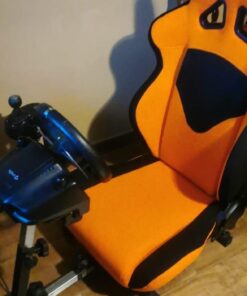 OpenWheeler GEN3 Racing Wheel Simulator Stand Cockpit Orange on Black, Video Game Controller, Fits All Logitech G923, G920, Thrustmaster, Fanatec Wheels, Compatible with Xbox One, PS4, PC Platforms. 50 51lqD0V91RL